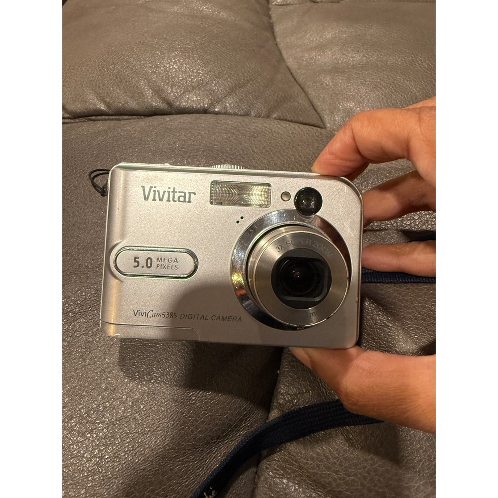Vivitar ViviCam 5385 Silver 5.0MP 3x Super Zoom Digital Compact Camera Y2K